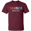 Image of 'Merica Since 1776 Shirt | Cool Retro USA Tshirt for July 4