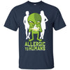 Image of Allergic To Humans Funny Alien Galaxy Space Abduction Shirt