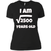 Image of 50 year old 50th Birthday Gift Idea: Square Root of 2500 Tee