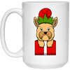Image of Christmas Yorkshire Terrier Dog T-Shirt, Puppy Xmas Gift