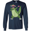 Image of T-Couronne de fierté américaine dinosaure les Etats-Unis tamponnant le T-shirt drôle