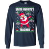 Image of Santa's Favorite Teacher Shirt Funny Xmas Gift For Teacher