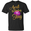 Image of April Birthday Purple Lips Slay T-shirt Birthday Gift