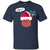 Image of Santa Stuck In Chimney T Shirt Funny Christmas Pocket Gift