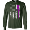 Image of Alzheimer T-Shirt, American Flag Grunge Shirt
