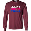 Image of Aries Bisexual Pride Flag Zodiac Sign Long Sleeve T-Shirt