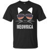 Image of "Meowrica" Patriotic Cat T-Shirt
