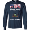 Image of American By Birth Proudly Raised In Pennsylvania Flag Shirt