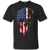 Image of American Flag Skull Patriotic 4th of July T-Shirt