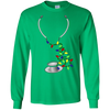 Image of Christmas String Lights Dual Head Nurse Stethoscope T-Shirt