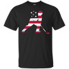 Image of Tee-shirt d'hockey sur glace de drapeau des Etats-Unis américain cadeau sportif patriote