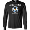 Image of T-shirt de football à manches longues de l’équipe d’Argentine de football 2018