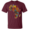 Image of African pride traditional ethnic pattern Africa map t-shirt