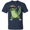 Image of T-Couronne de fierté américaine dinosaure les Etats-Unis tamponnant le T-shirt drôle