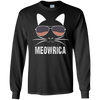 Image of "Meowrica" Patriotic Cat T-Shirt