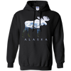 Image of Alaska Day Moose Snowy Mountain Long Sleeve Shirt
