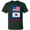 Image of Américain +Corée du Sud = Awesome Korean Flag Shirt