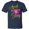 Image of April Birthday Purple Lips Slay T-shirt Birthday Gift