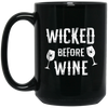 Image of Funny Halloween Wine Shirt Wicked Before Wine T-Shirt