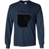 Image of Arkansas Distressed Home State light long sleeve t-shirt