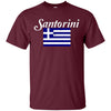Image of SANTORINI T Shirt Cool Greek Flag Island On The Aegean Sea