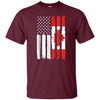 Image of American Canadian Patriotic Flag T-shirt