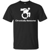 Image of Chronically Awesome Wheelchair Superhero Funny Tee Shirt