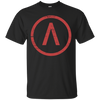 Image of Grèce antique Spartan Lambda T-shirt en détresse