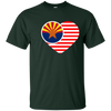 Image of Arizona Flag Shirt USA American Flag T-Shirt Vintage Heart