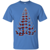Image of Christmas Tree Hipster Red Plaid Mustache T-Shirt