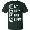 Image of "Eat, Sleep, Hodl, Repeat" Ether T-Shirt