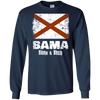 Image of Alabama Shirt Vintage Design Bama Born Bred Gift Long Sleeve