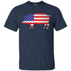 Image of American Flag Pig Shirt 4th of July Independence Day Gift