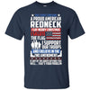 Image of A Proud American Redneck Support Guns Troops Flag T Shirt