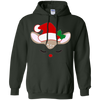 Image of Santa Reindeer Face. Christmas Costume Holiday T-Shirt