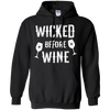 Image of Funny Halloween Wine Long Sleeve Shirt Wicked Before Wine