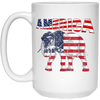 Image of AMERICA Elephant Graphic T-Shirt Perfect Gift Women Men Kids