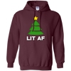 Image of Christmas Tree Lit Af Funny Christmas Shirt