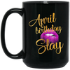 Image of April Birthday Purple Lips Slay T-shirt Birthday Gift