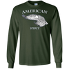 Image of AMERICAN Spirit Bald Eagle Long Sleeve T-shirt B & W Art