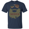 Image of 'Merica Patriotic Beard Sunglasses Flag T-shirt