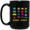 Image of "Game Over" retro alien invaders tshirt 80s 8-bit video game