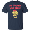 Image of Funny Halloween Teacher All Teachers Love Brains T Shirt