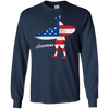 Image of American Flag Surfer Tee Shirt USA Love Surfing Surf Gifts