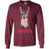 Image of 'Merica Llama Patriotic USA July 4 Sunglasses Funny T-Shirt