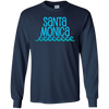 Image of Santa Monica Beach Long Sleeve T-Shirt Waves Surf Tee Shirt