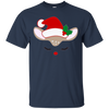 Image of Santa Reindeer Face. Christmas Costume Holiday T-Shirt