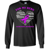 Image of Alzheimer's Awareness Shirt For My Hero Ribbon Heart Tee
