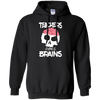 Image of Funny Halloween Skull Teachers Love Brains Long Sleeve Shirt