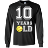 Image of 10 Years Old Softball Birthday Shirt Boy 10th Birthday Tee